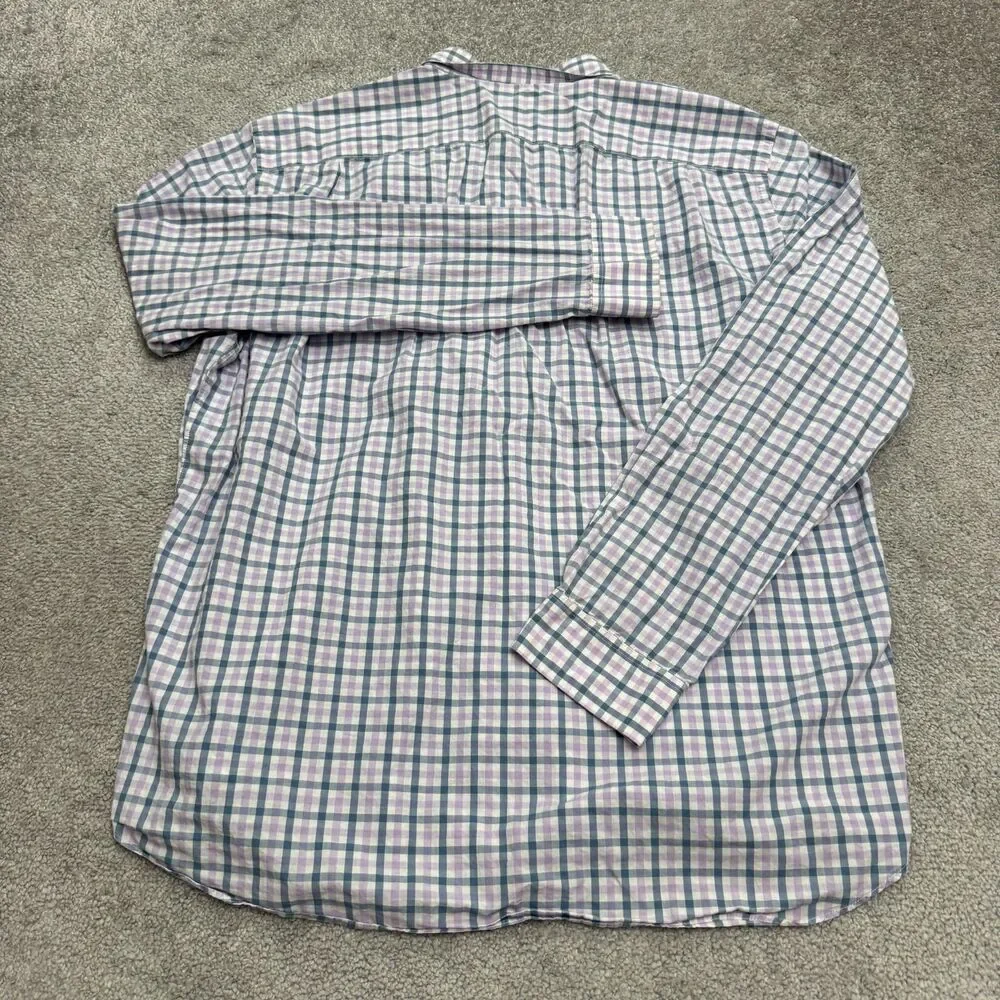 J.Crew Lightweight Button Down Shirt Mens XL Purple Blue Plaid Cotton Casual Top